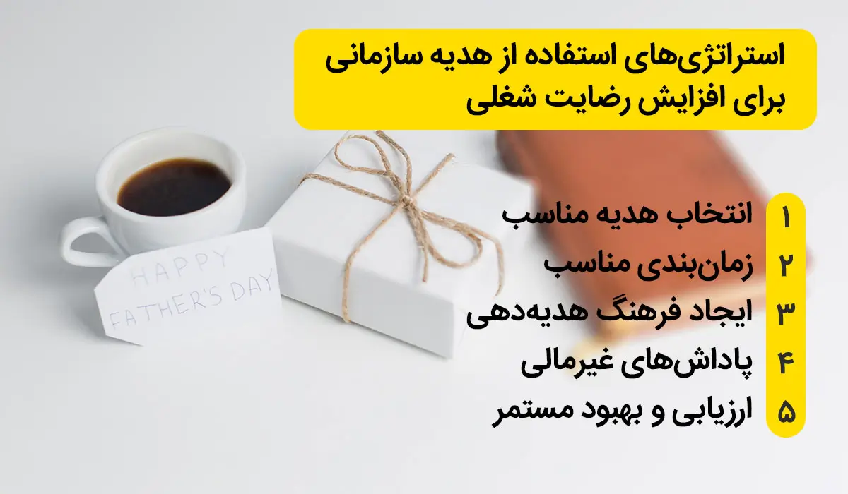استراتژی‌های استفاده از هدیه سازمانی برای افزایش رضایت شغلی